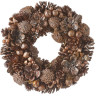 Венок из шишек HOUSE OF SEASONS 9*35 см цвет медь 83545